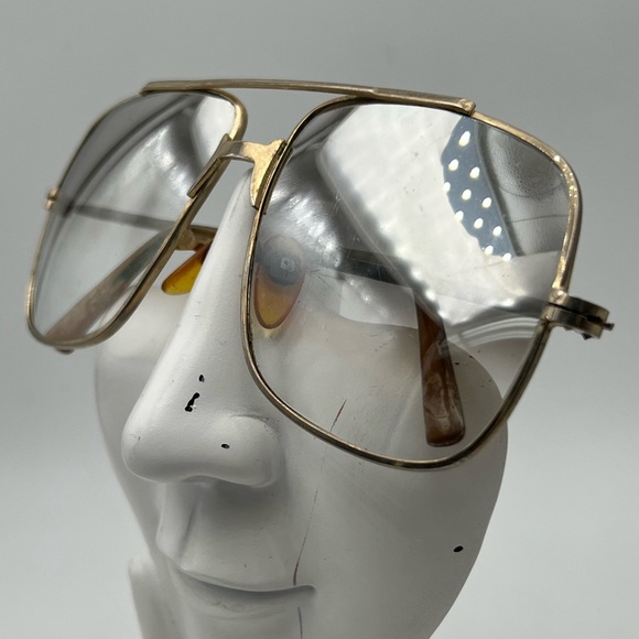 Vintage Solarmate Gold Pilot Sunglasses Frames - Picture 3 of 5